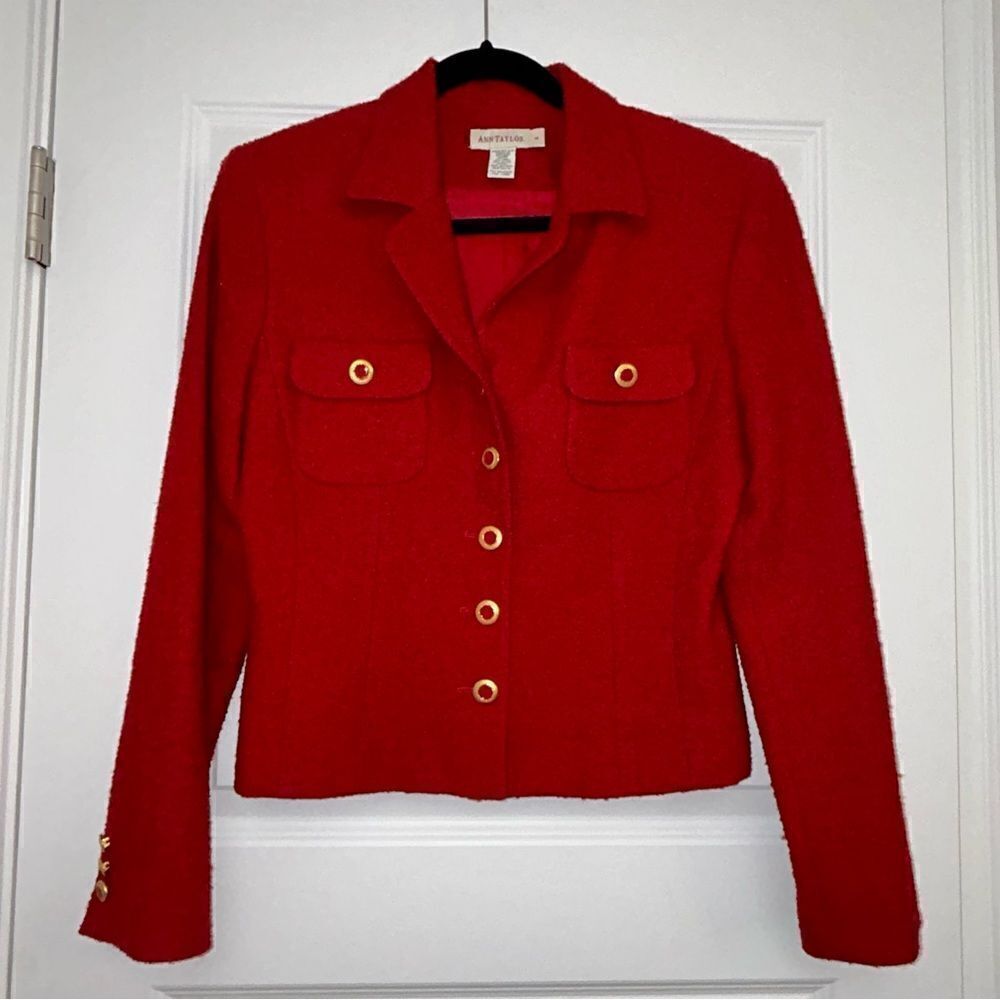 Vintage Ann Taylor Button Front Blazer Jacket